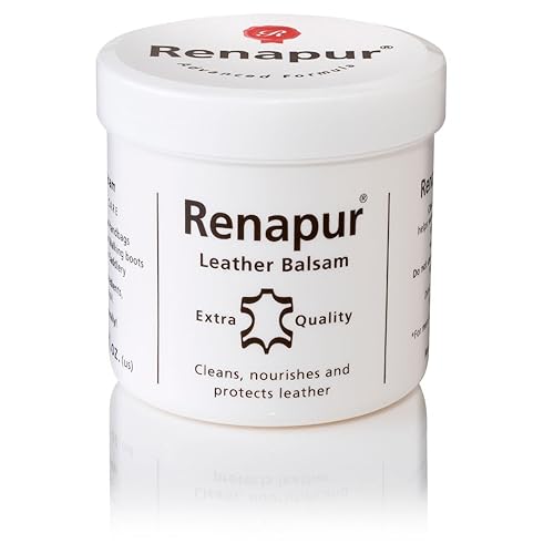 Renapur Leather Balsam - Natural Conditioner & Protector for Leather 6.7 fl oz, Clear, Model REN101