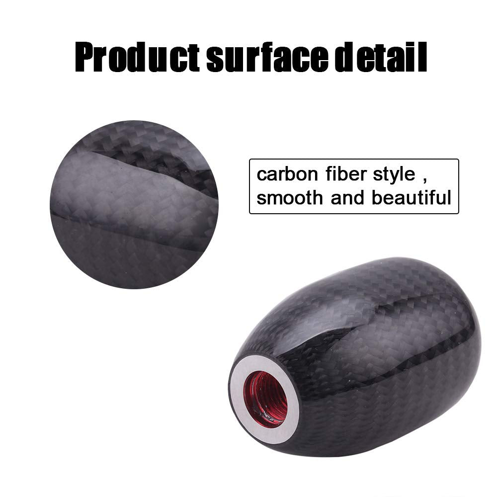 Muge Racing Universal Carbon Fiber Shift Knob Automatic/Manual Gear Shift Knob For Most Vehicles With 3 Adapters