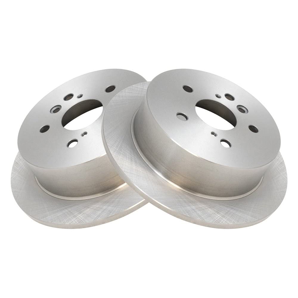 Trq Rear Brake Rotors Set Solid Compatible With 2004-2006 Lexus Rx330 2007-2009 Rx350 2006-2008 Rx400H 2004-2007 Toyota Highland