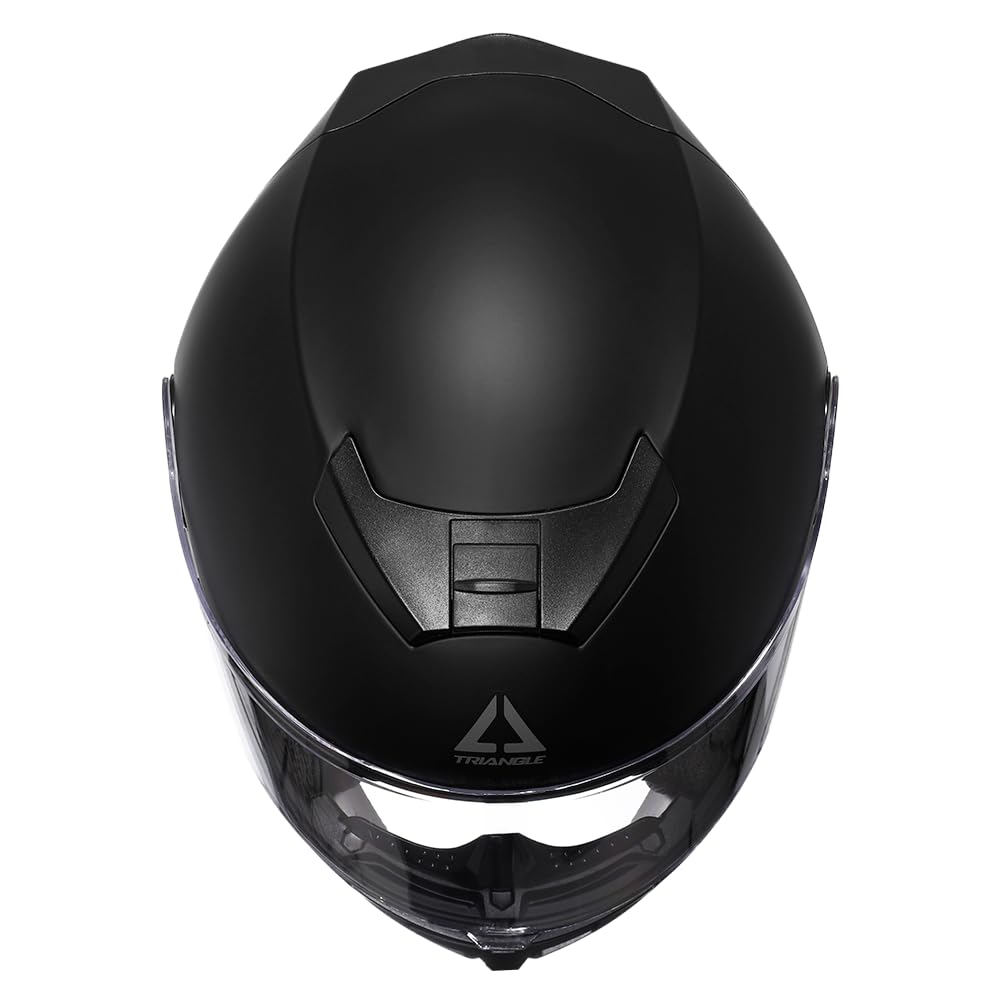TRIANGLE Youth Kids Full Face Helmet Motorcycle Offroad Street Bike Lightweight with 2 Visors DOT Approved (Matte Black, Large)