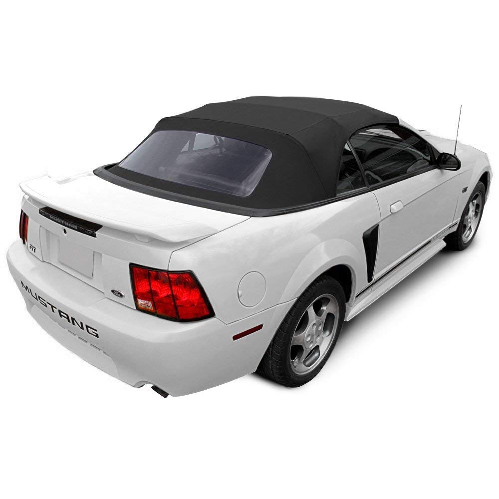 Sierra Auto Tops Convertible Soft Top, Black Vinyl, Fits Ford Mustang 1994-2004, Heavy Gauge Plastic Window