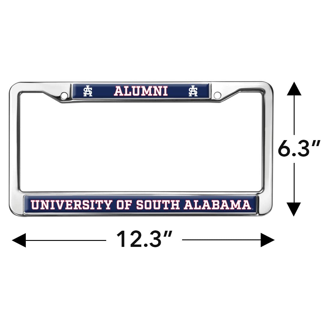 GRAPHICS & MORE Metal License Plate Frame - University of South Alabama Alumni Logo, Full Size, One Size