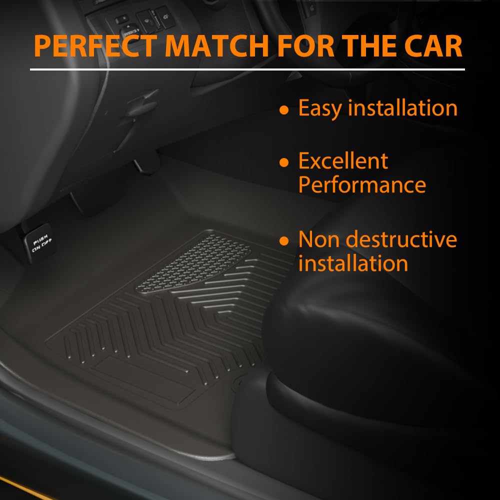 G-PLUS Floor Mats Compatible with Chevy Colorado Crew Cab 2015-2022,Fit GMC Canyon Crew Cab 2015-2022 All Weather Full Cover Pro