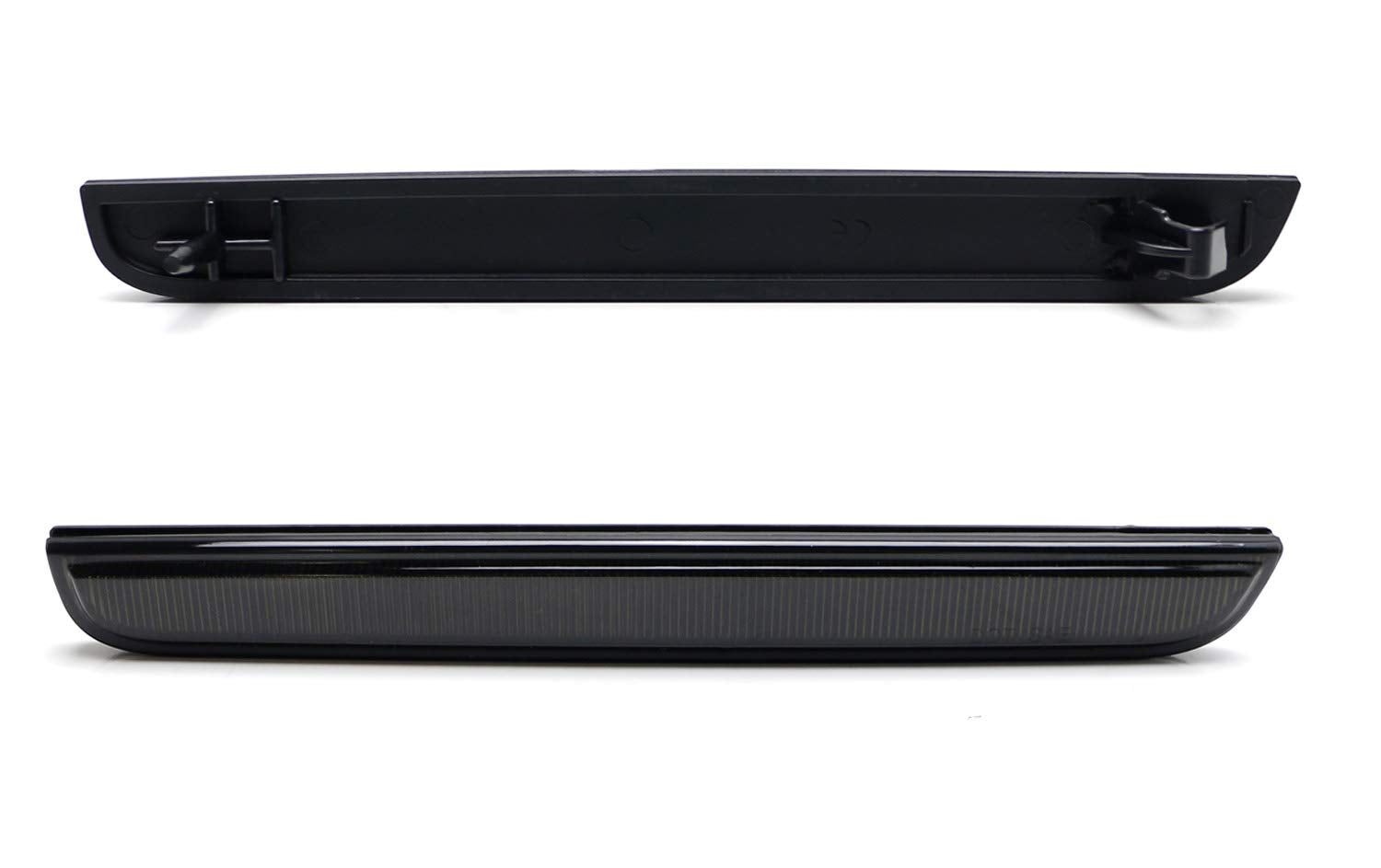 iJDMTOY Rear Bumper Reflector Lenses for 2015-up Dodge Challenger, Smoked OE-Spec LH RH Assembly