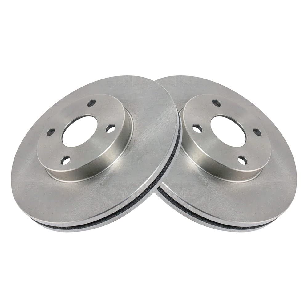Trq Front Brake Rotors Set Vented Compatible With 1999-2003 Mazda Protege