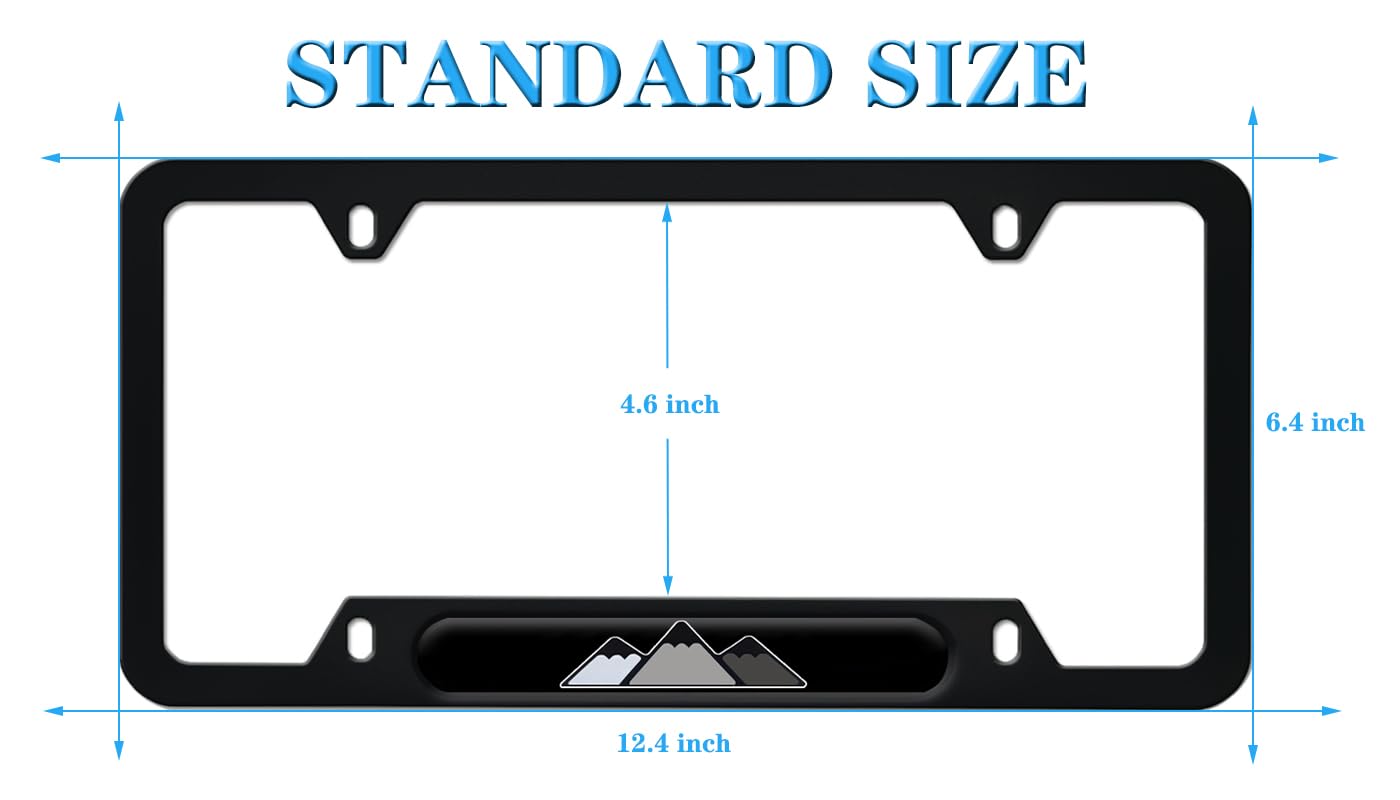 Omlkibo Tri-Color 3 Color Aluminum License Plate Frame Cover Holder Compatible With Toyota Vehicle Truck Trailer Suv. (White Gra