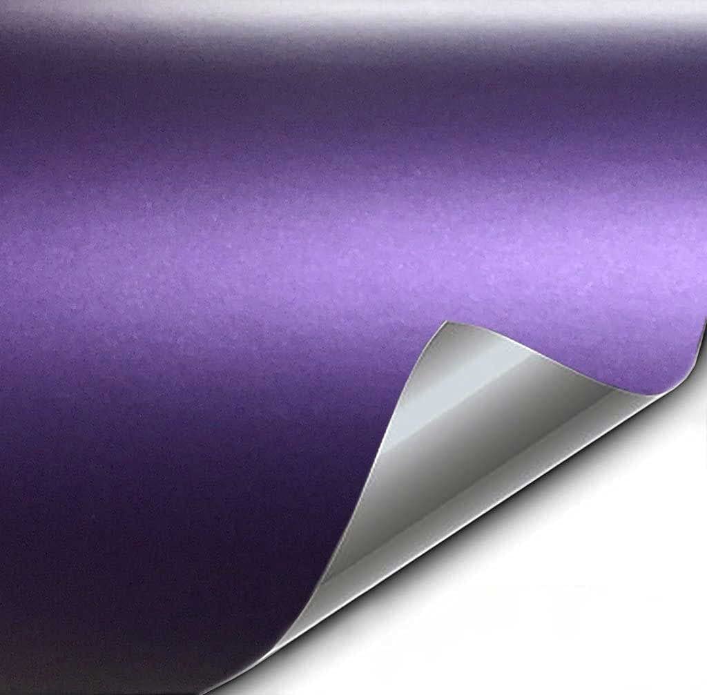 Vvivid+ Premium Vinyl Wrap Film (10Ft X 5Ft, Matte Metallic Purple)