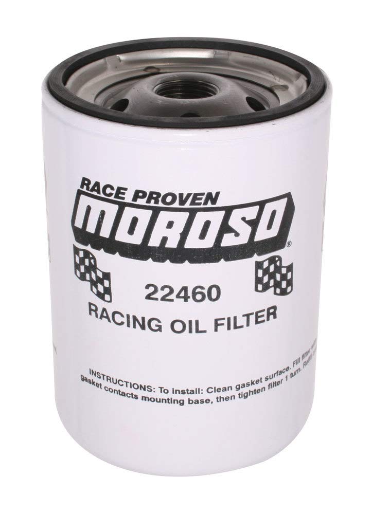 Moroso 22460 Racing Oil Filter, Long Chevy w/ 13/16-16 Thread, PH13 TG13 HP4 51061 PF35 6438384 6437946 6435679 HP-3002 LF24 LF2