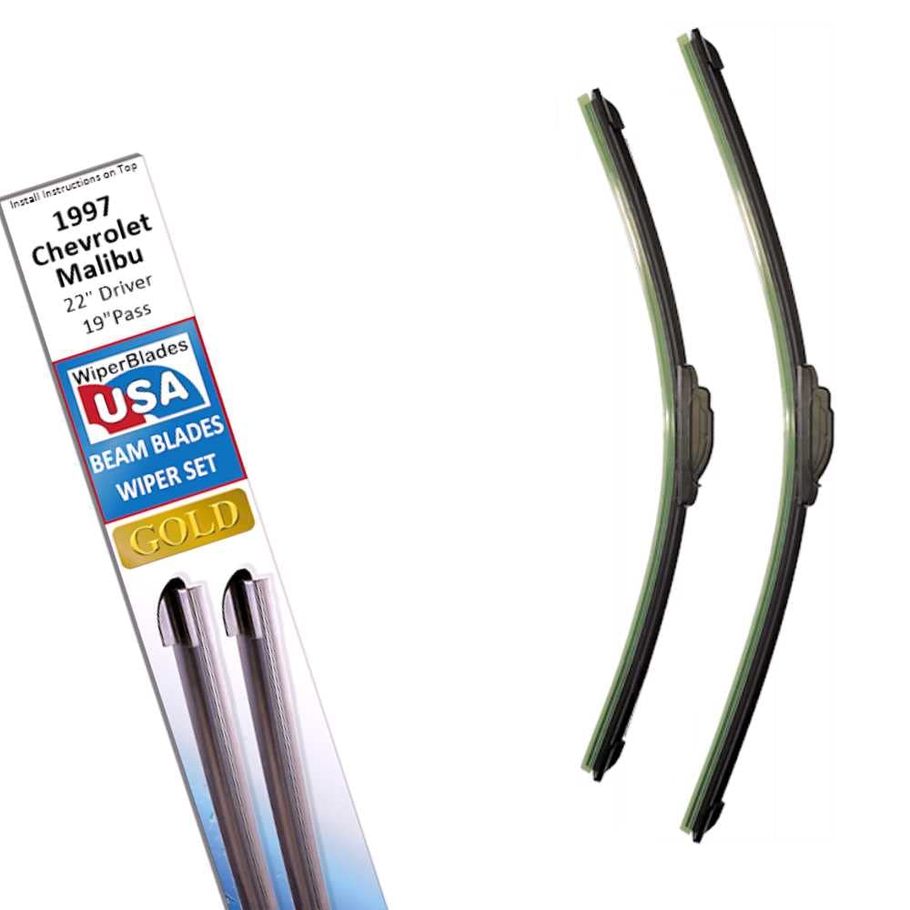 Beam Blade Wipers Set For 1997 Chevrolet Malibu Replacement Set - Wiperbladesusa Gold Beam Wiper Blades Wipers Set