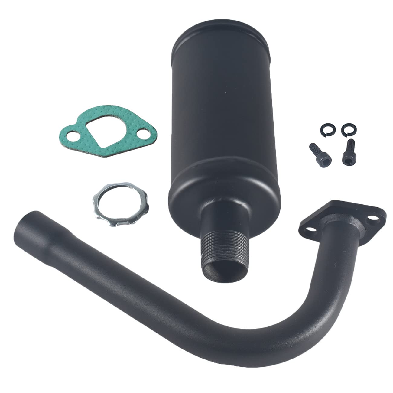 ILTPAFG Upgrade Exhaust with Muffler For Coleman Powersports CT200U BT200X,For Predator 212cc 196cc/6.5HP Go Kart and Gas Mini B