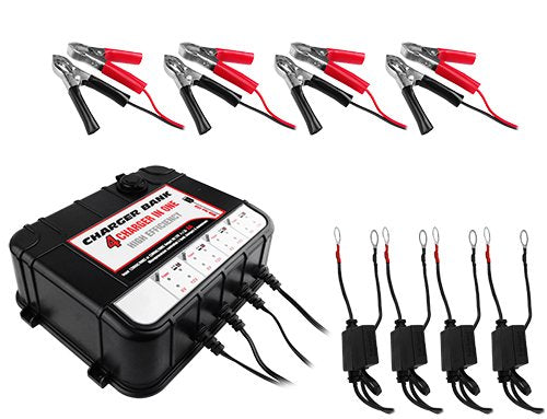 Float Charger for Auto & Marine Battery 4 Bay 6/12v 2A