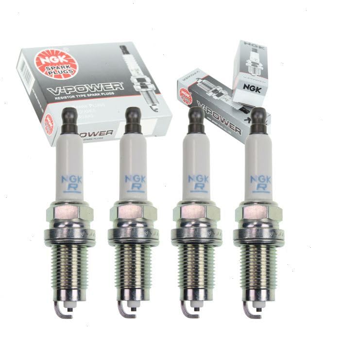4 pc NGK V-Power Spark Plugs compatible with Volkswagen Jetta 2.0L L4 2011-2015