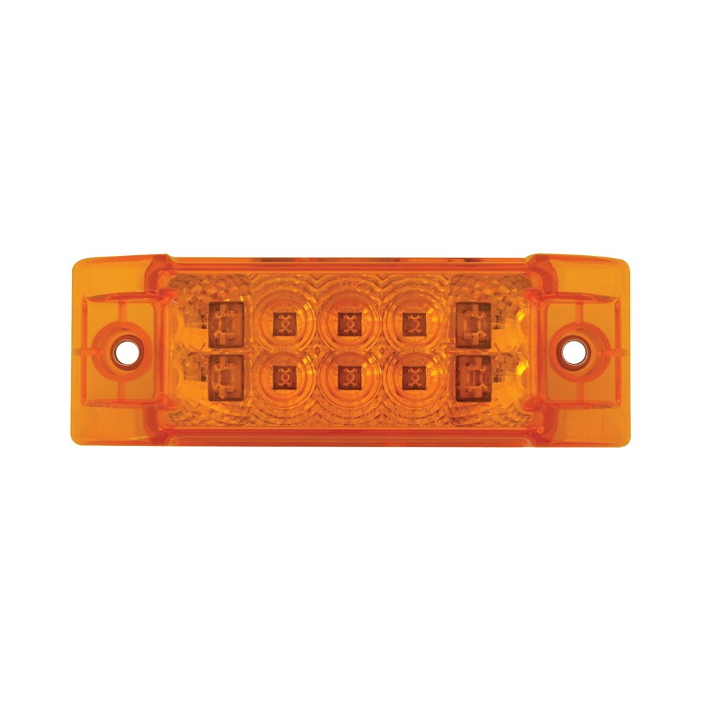 Grand General 76210 Amber Rectangular Wide Angle Spyder 10-Led Marker/Clearance/Turn Light With Amber Lens