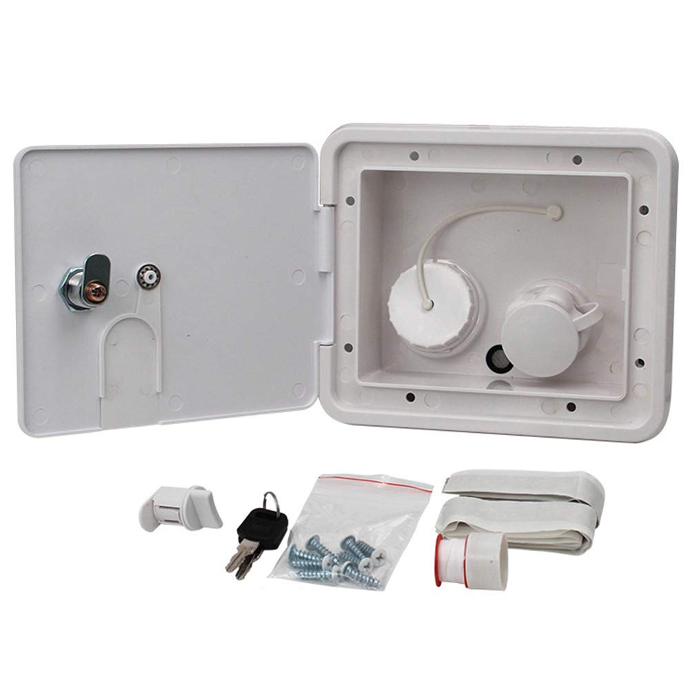 beiyoule Gravity City Water Inlet Fill Dish Hatch Lock for RV Trailer Cars for Most Fresh Water Inlets on RV Motorhomes Caravans