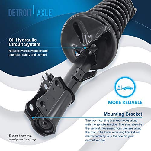 Detroit Axle - 2 Rear Struts For 1997-2001 [2.2L] Camry, 1999-2003 Toyota Solara Complete 2 Struts W/Coil Springs Replacement Qu