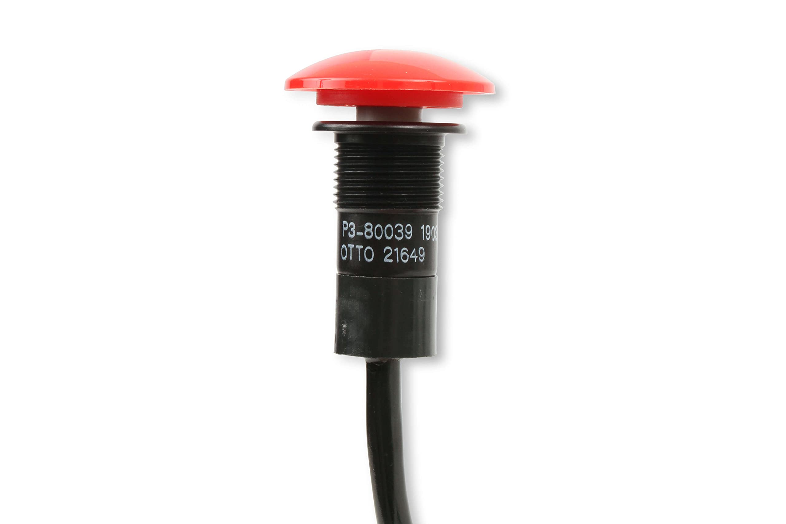 B&M 46013 Large Actuator Button With Spiral Cord , Red
