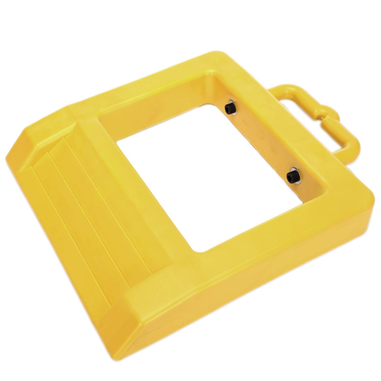 Homeon Wheels 1 Pack Pallet Truck Chock Heavy Duty Pallet Jack Stopper 14.2 Length x 11.6 Width x 2 Height Yellow -Like New