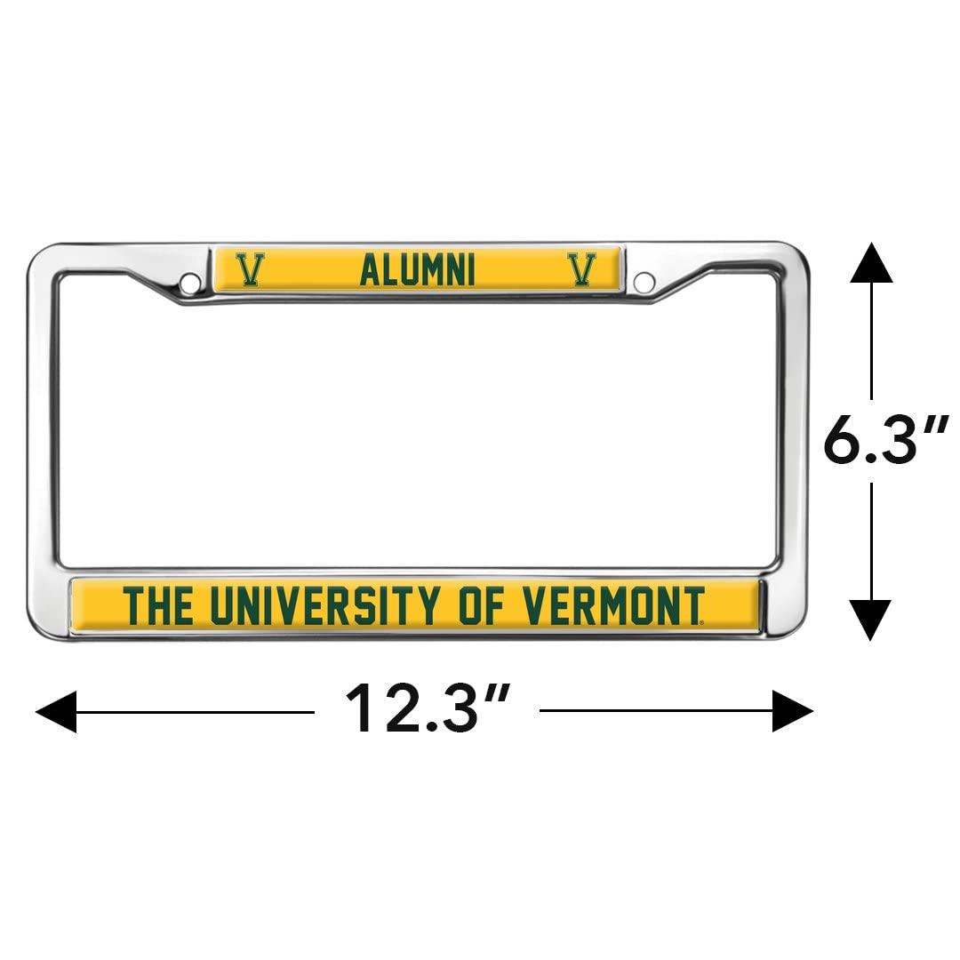 University of Vermont Alumni Logo Full Size Standard License Plate Metal Frame