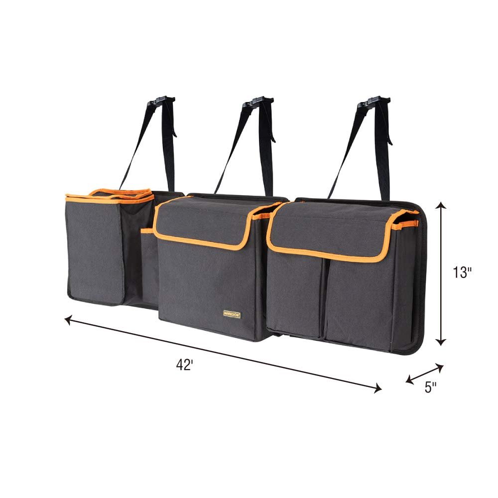 Marksign Deluxe Trunk And Backseat Organizer For Medium Or Large Size Suvs & Rvs, Detachable Storage Modules With Built-In Coole