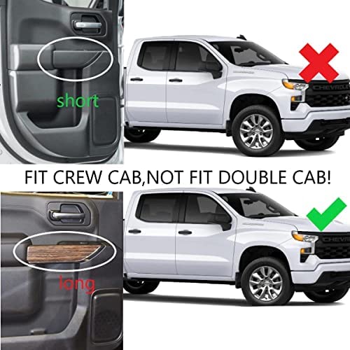 Fewshaw Carbon Fiber Door Handle Cover Trim for 2019-2023 Chevy Silverado 1500/GMC Sierra 1500, 2020-2024 2500/3500 HD,
