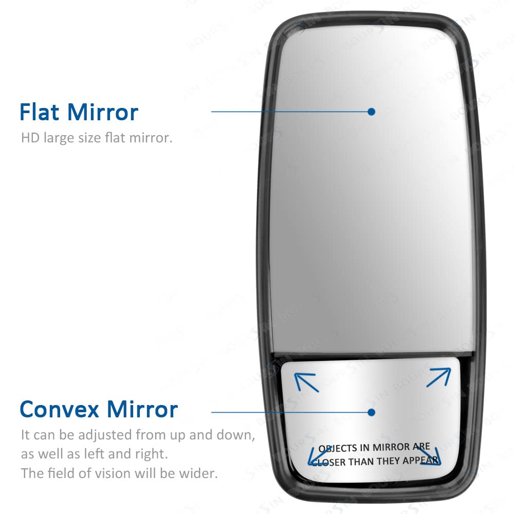 Outside View Door Mirror For ISUZU NPR NPR-HD NQR NRR GMC Chevrolet W3500 W4500 W5500 Truck 4HK1 4JJ1 5.2L 3.0L 6.0L 2008-2023 B