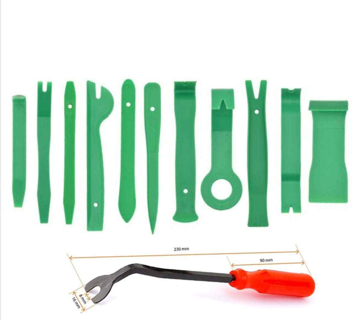 JBBERTH 12pcs Auto Trim Removal Tools Kit, Car Repair Tool for Audio/Radio/CD/GPS/Door Disassembly Clip Clamp Trim Dashboard Rem