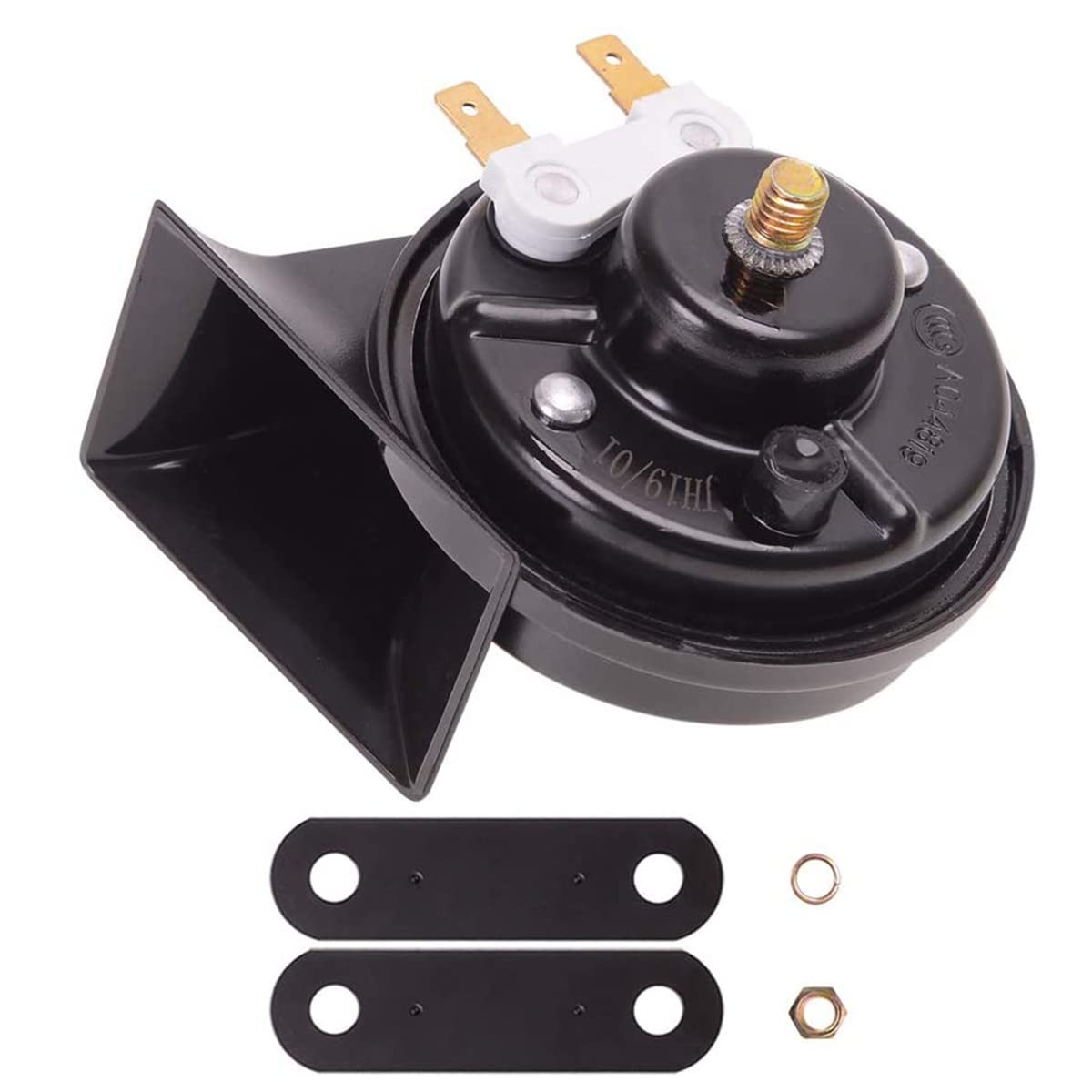 Evermotor Car Horn 12V Loud Air Horn Universal Signal Speaker For Motorcycle,Truck,Golf Cart,Moped,Scooter,Atv 118 Db Snail Horns With E-Mark