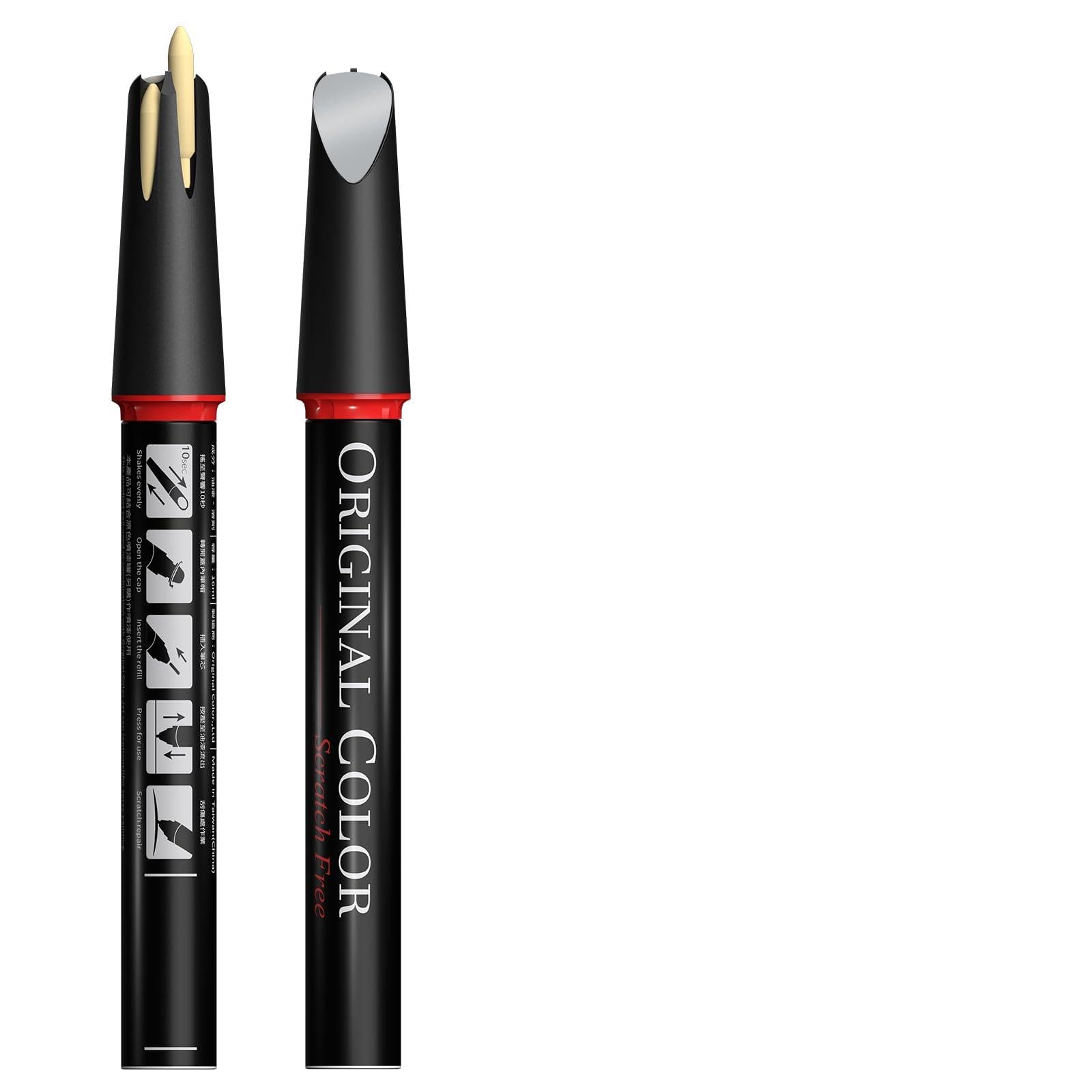 Carhoo 744/9744 Brilliant Silver Metallic Compatible with Mercedes-Benz Exact Match Touch Up Paint Pen, Genuine Custom Color(16m