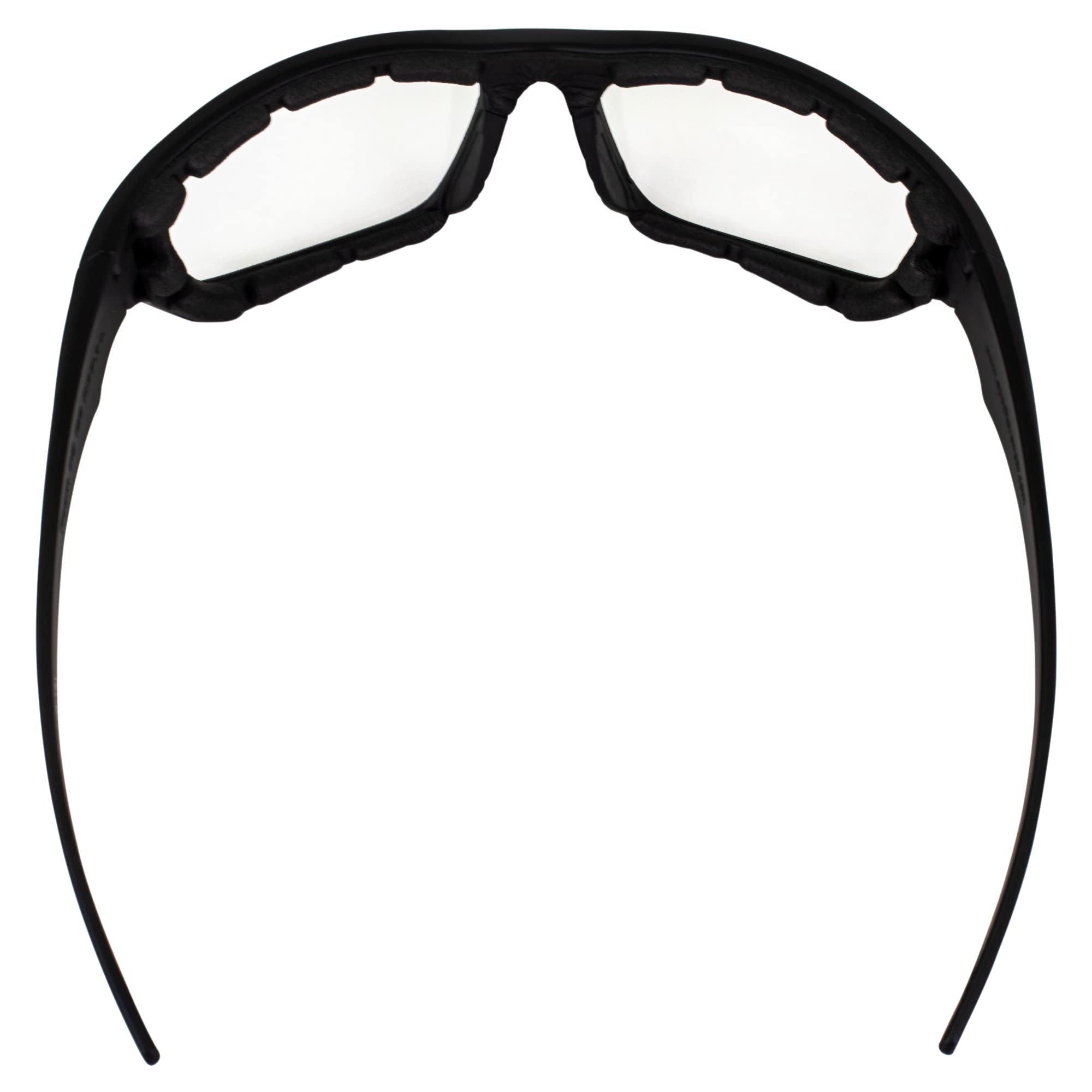 2 Pair Epoch Foam-3 Padded Motorcycle Sunglasses Black Frames 1 With Smoke Lens, 1 With Clear Lens