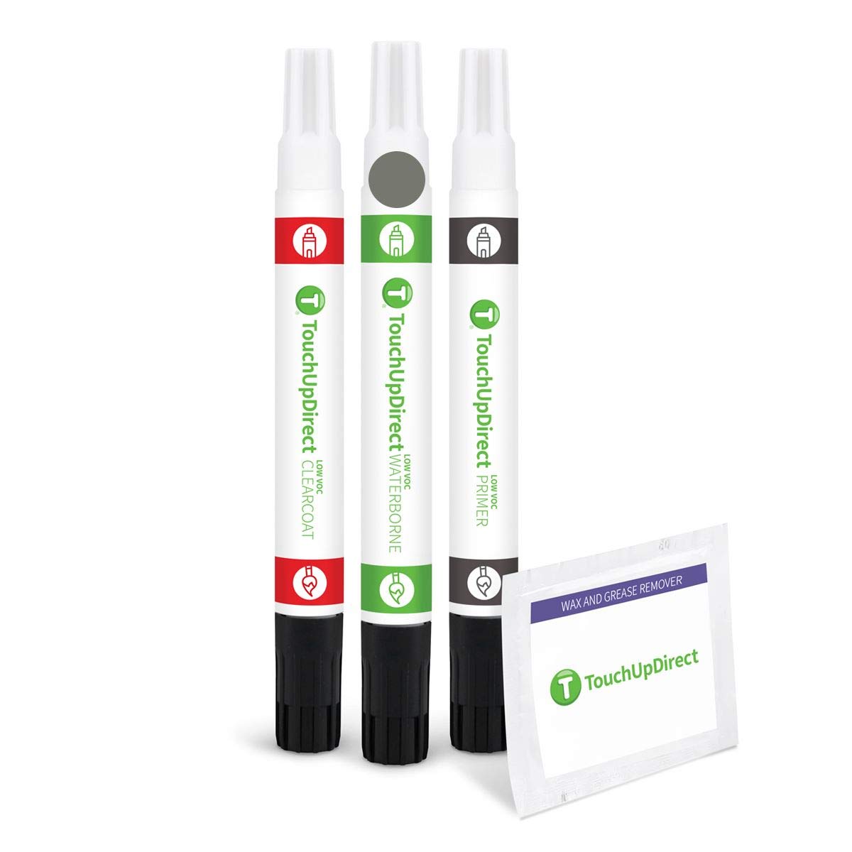 TouchUpDirect PN2BF/SM1240 Liquid Grey Compatible with Ford Exact Match Touch Up Paint Combo - Preferred Kit