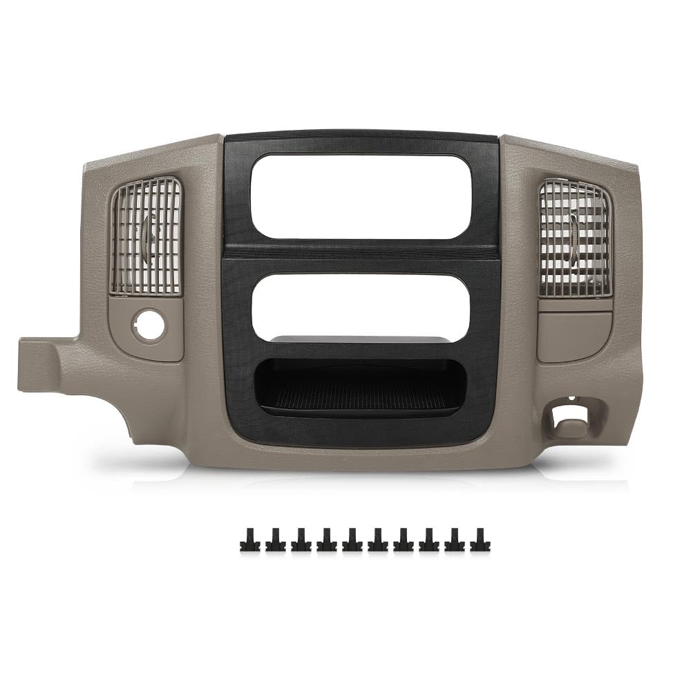 G-PLUS Center Dash Radio Bezel Trim Panel w/Storage Compatible with Dodge Ram 1500 2002-2005/Fits Dodge Ram 2500 3500 2003-2005 