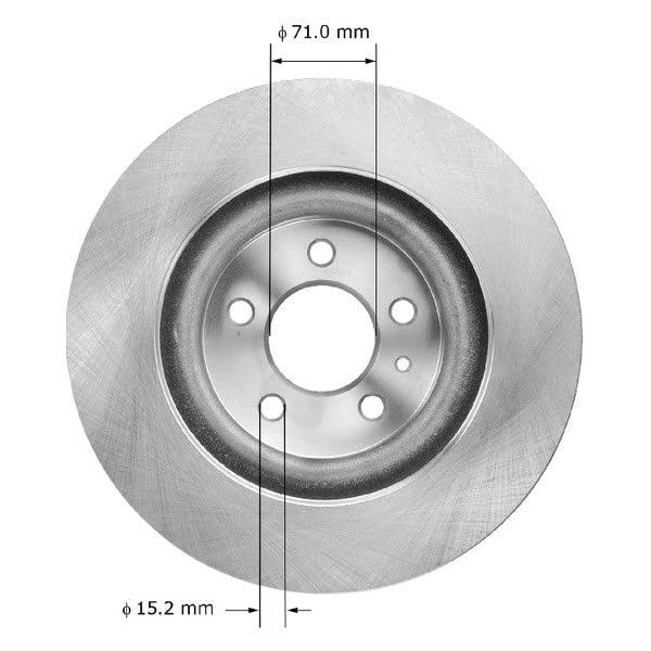Bendix Premium Prt6035 Front Brake Rotor For Ford Mustang 2014-2011