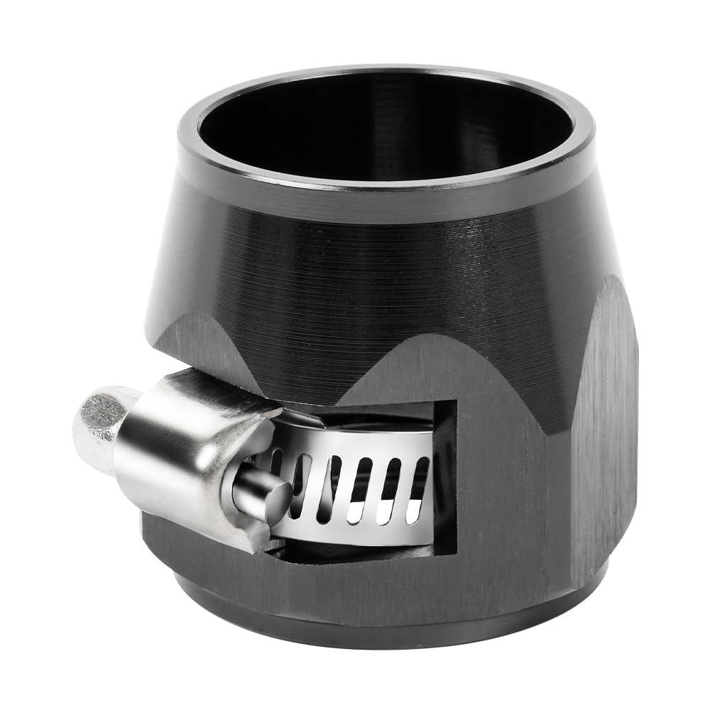 Aurorasters 8AN Flexible Rubber Hose Pipe Clamps 5PCS Hose Finisher Clamps Connector with Screw Band for 1/2 Fuel Line Aluminum