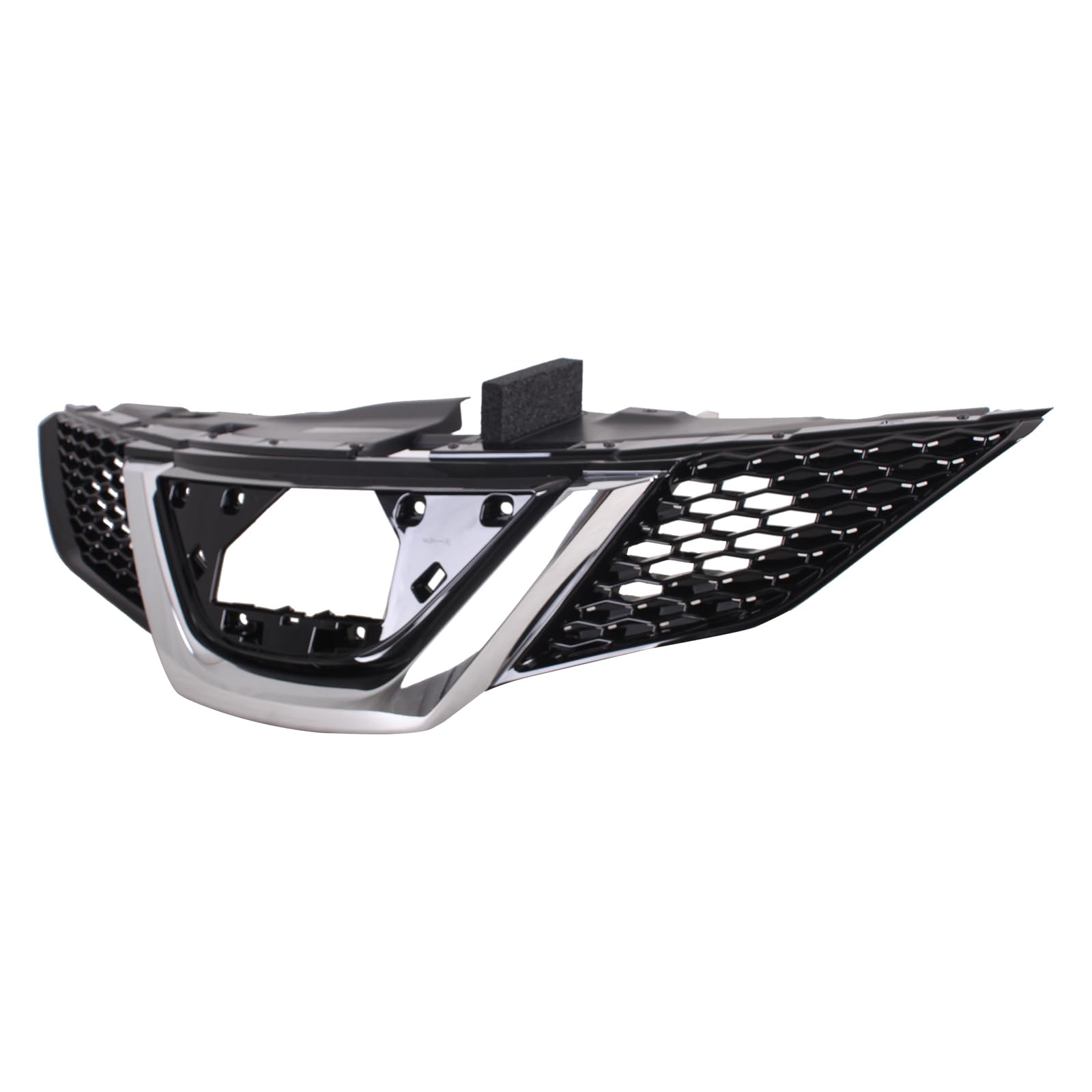 TYG (CAPA QUALITY) Front Grille Compatible with 2018-2019 Nissan Rogue w/o Intelligent Cruise Cont with Chrome Molding, ABS OEM 