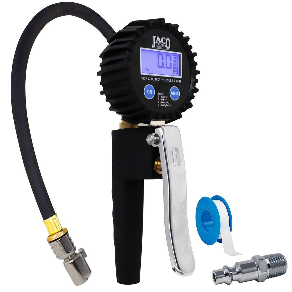 JACO Superior Products FlowPro 2.0 Digital Tire Inflator, 200 PSI, Alloy Steel, Model JSP-030