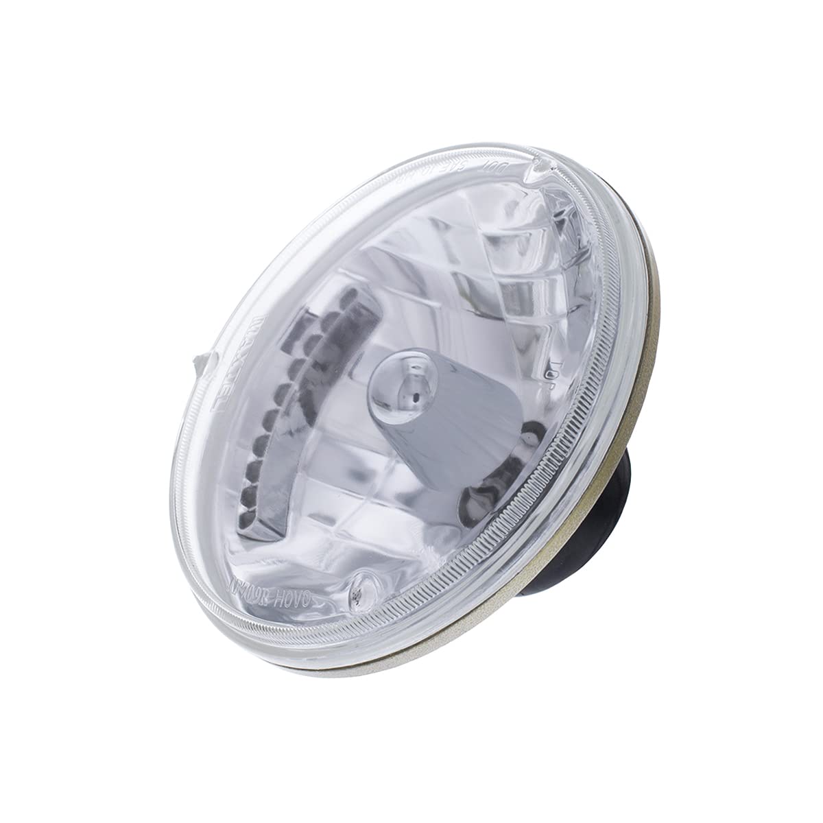 United Pacific 7-Inch Halogen Crystal Headlight W/10 Amber Led Position Lights, Multi-Faceted, Anti-Vibration, Aluminum Reflecto