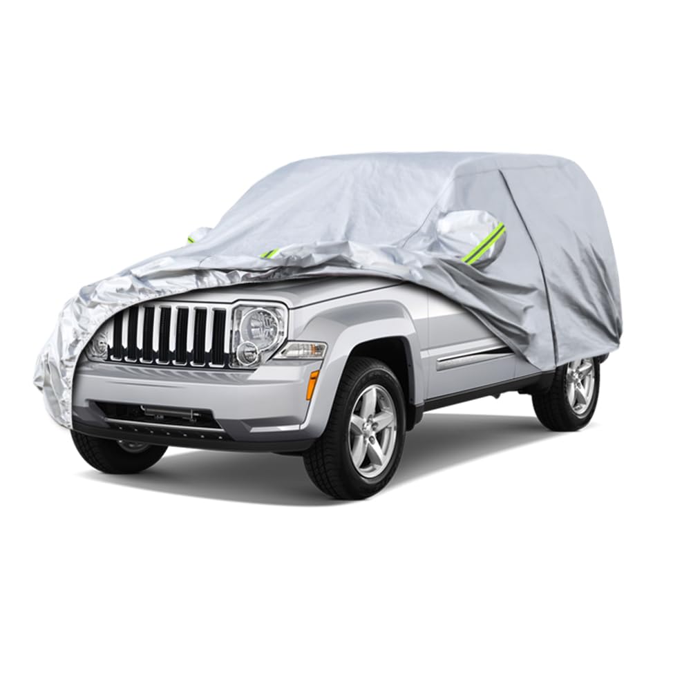 Koukou Suv Car Cover Custom Fit Jeep Liberty From 2000 To 2025, Waterproof Car Cover All Weather For Automobiles Outdoor Indoor