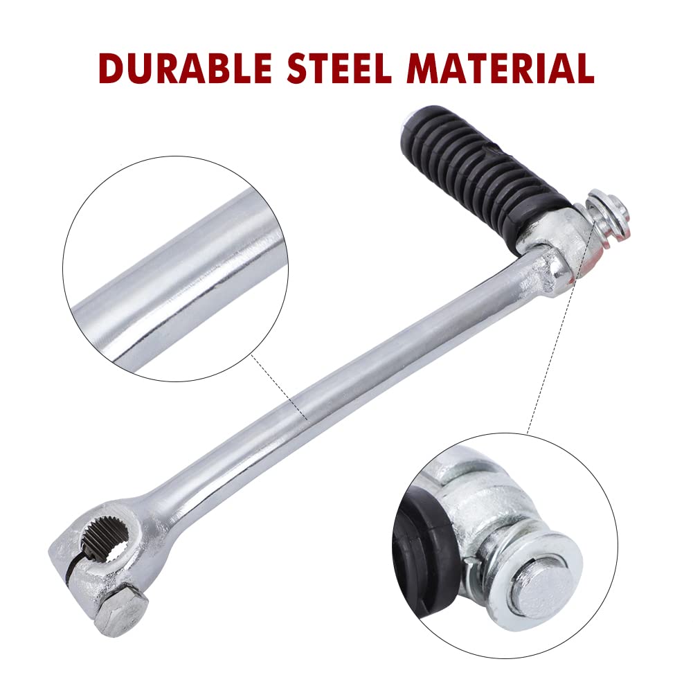 motoparty Kickstart Lever Starter for Honda Z50 C70 CT70 XL70 S90 - Silver, Model MTP-M07-H-05