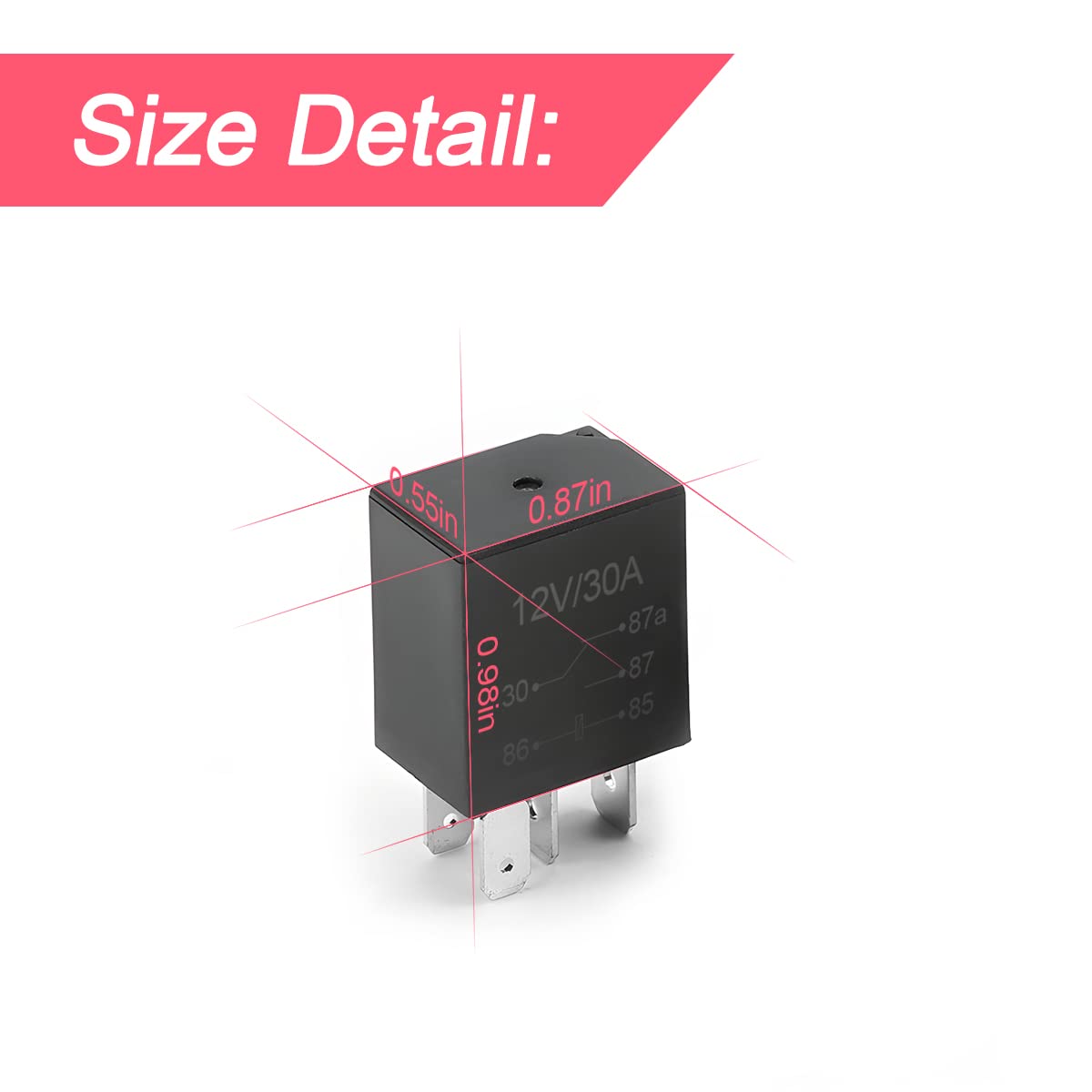 Blau Grun 4 Pin 12V 30A Multi-Purpose Automotive Relay - Heavy Duty Standard Relay For Car Motor, Universal Replacement Accessor