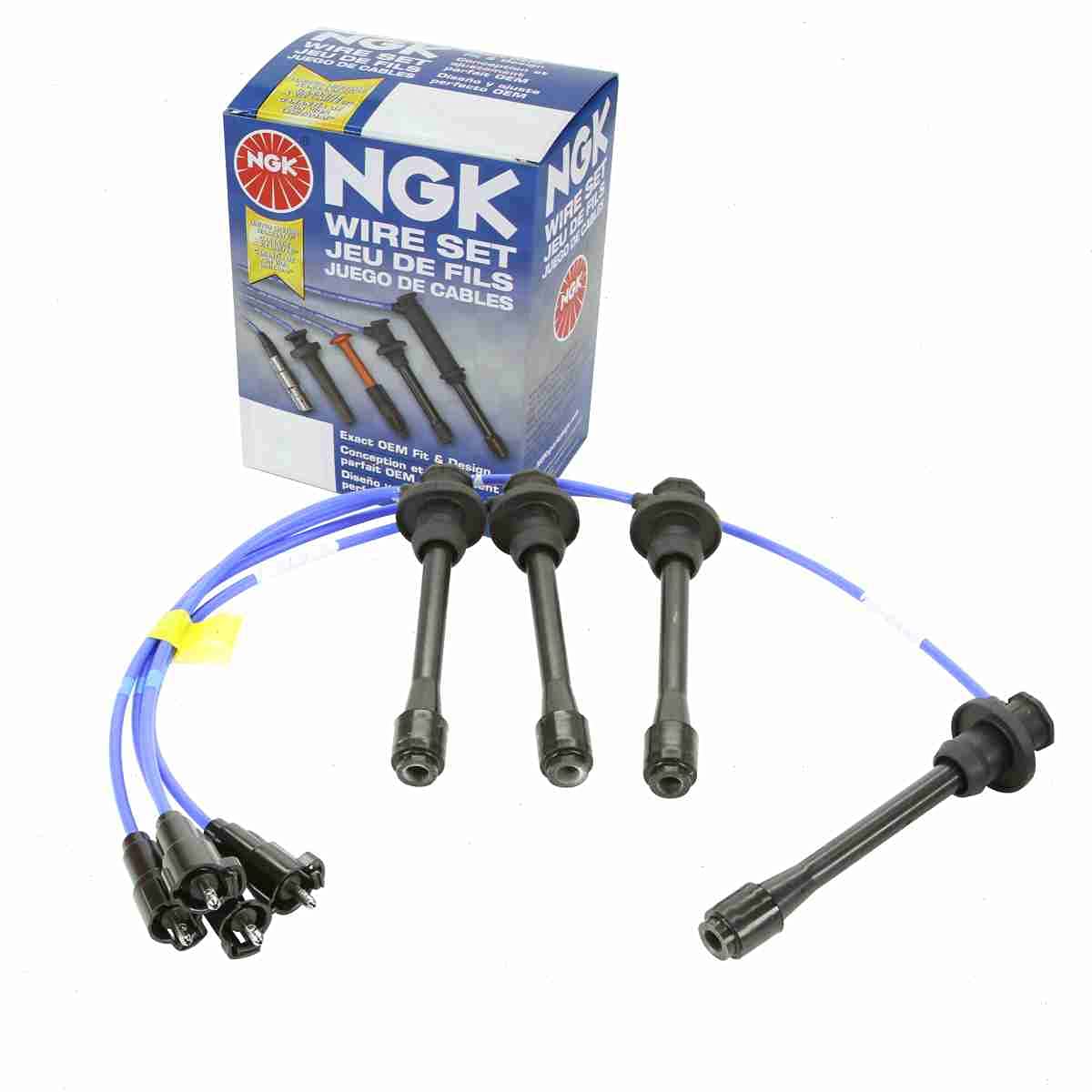 NGK Spark Plug Wire Set compatible with Toyota Tacoma 2.4L 2.7L L4 1997-2000 (except 1997 2.4L engines)