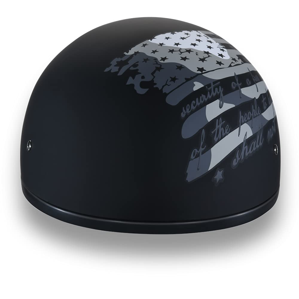 Daytona Helmets Half Skull Cap Motorcycle Helmet - Dot Approved [2Nd Amendment] [2Xs]