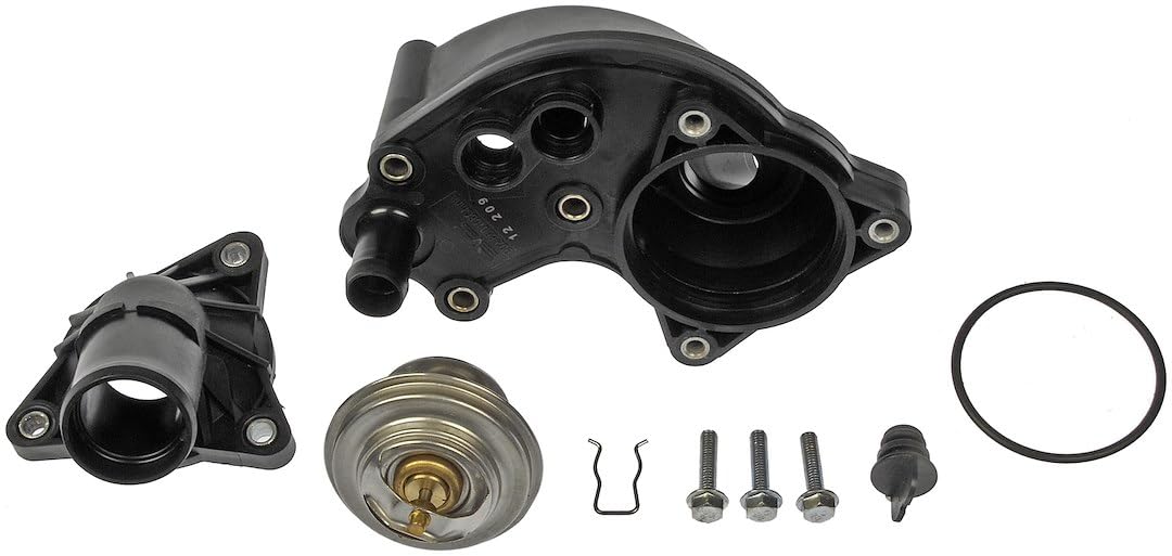 Dorman Engine Coolant Thermostat Housing Assembly, Model 902-860, Plastic, Black, Compatible with Ford/Mercury Models