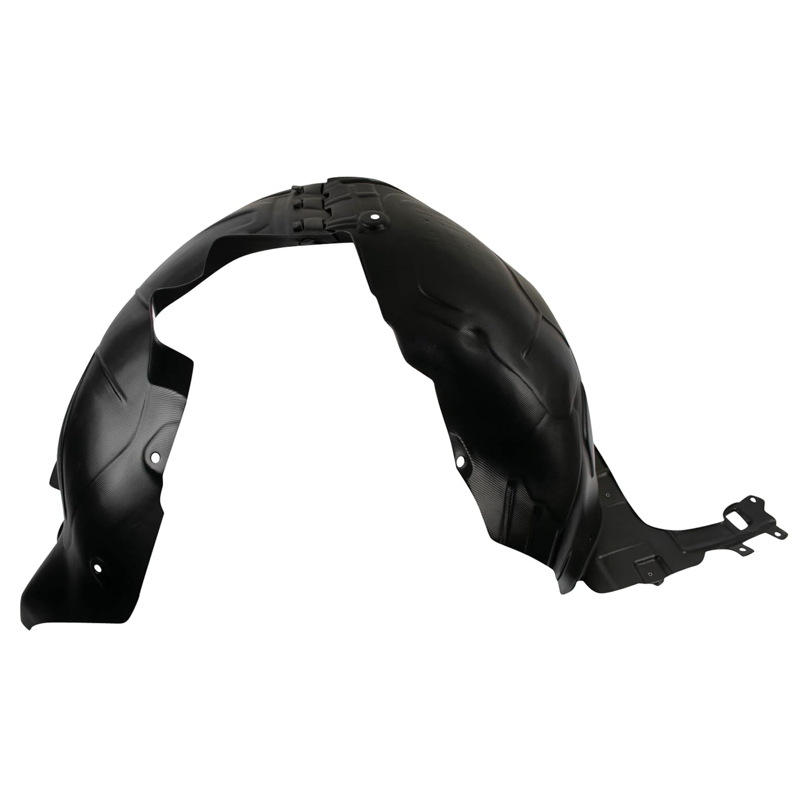 TRQ Front Inner Fender Liner Set for 2013-2015 Chevrolet Malibu, Black, Plastic, Model BDA06591