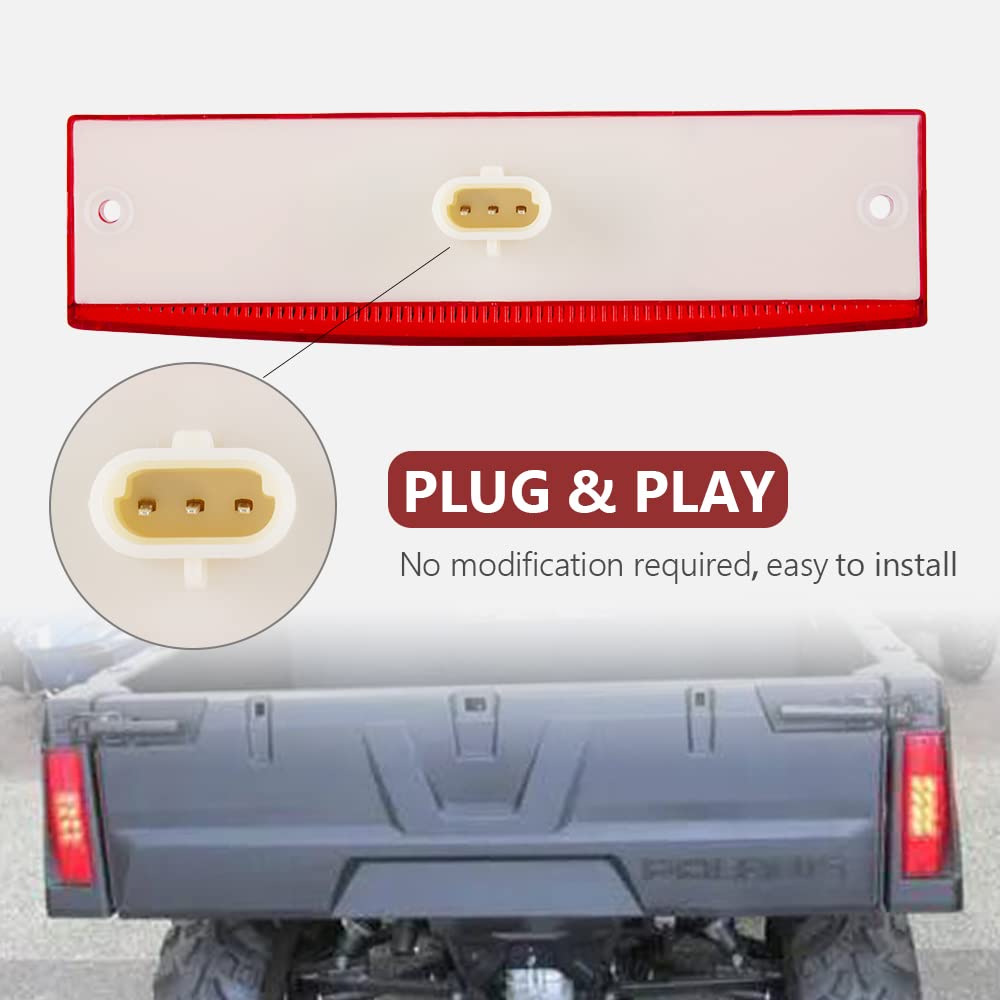 Kicry Utv Tail Light Compatible With Polaris Ranger 400 570 800 Efi Midsize Red Replacement Oem 2411450 (2411450)