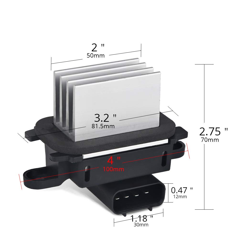 Wmphe Hvac Blower Motor Resistor Compatible With Ford Expedition Ford F150 Lincoln Navigator Replaces Oem Bl3Z-19E624-A Bl3Z19E6