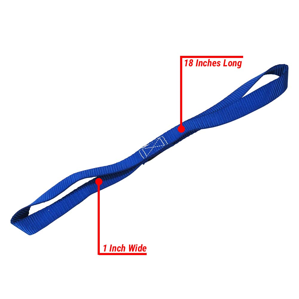 Pit Posse Soft Loop Tie Down Straps - 18'' Nylon Loops Straps Extension - Secure Your Motorcycle/Atv/Dirt Bike/Kayak - 4,500 Lbs