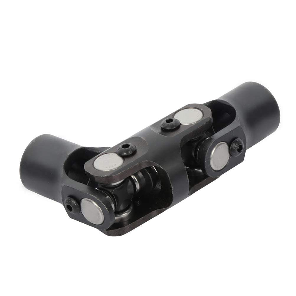 ROADFAR Smooth Steering Universal Joints 3/4 Round -3/4 Round Black Double U-Joint Shaft