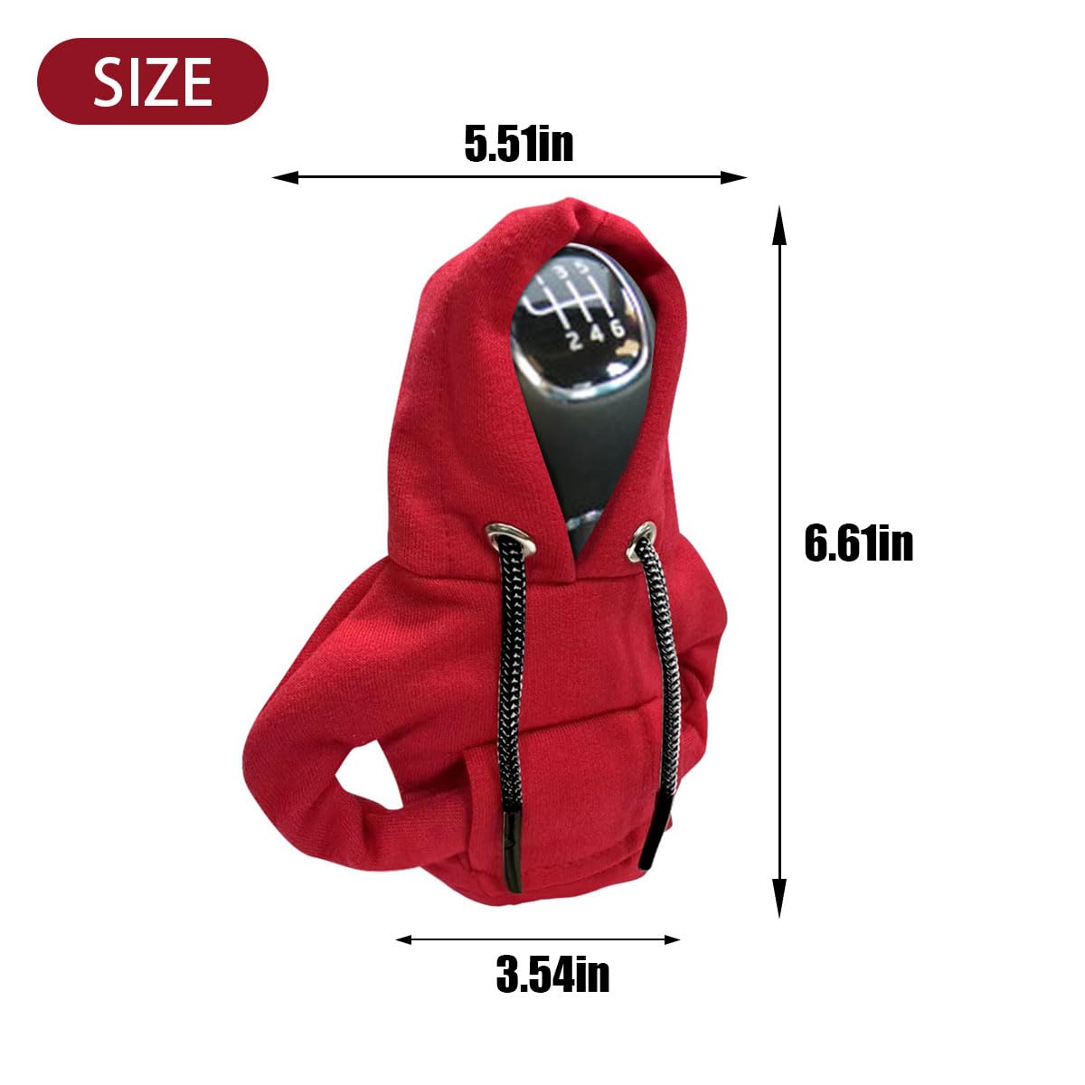 JOYCOURT Car Gear Shift Hoodie, Fashionable Gear Shift Knob Cover, Mini Hoodie for Auto Shifter, Auto Interior Cute Gadgets,Univ