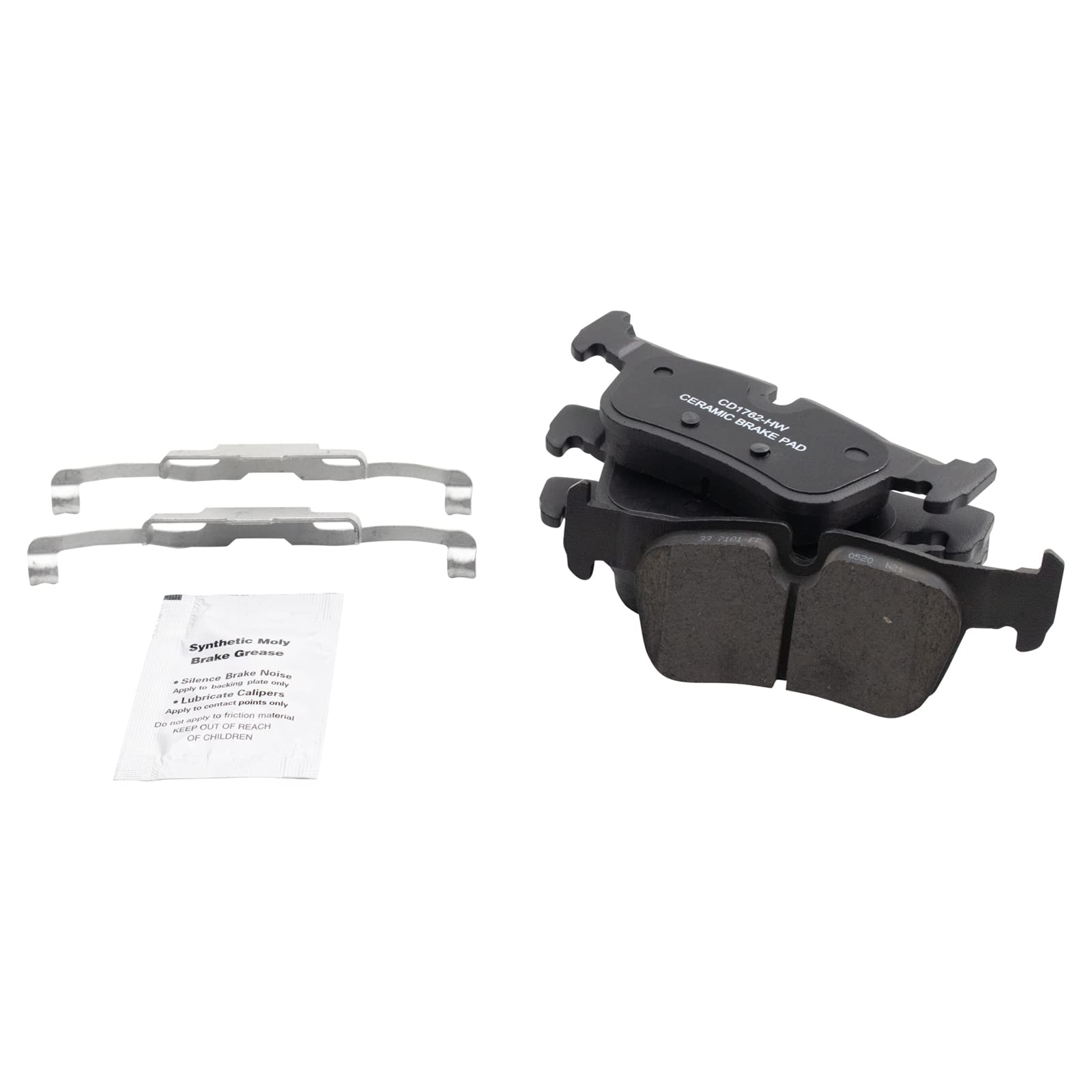 TRQ Rear Brake Pads Ceramic Compatible with 2020-2021 BMW 228i xDrive Gran Coupe 2014-2020 i3 2018-2020 i3s 2016-2021 X1 2018-20