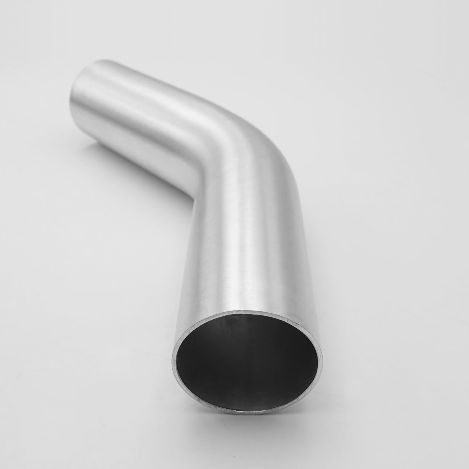 Ac Performance 2.5'' (63Mm) Od 45 Degree Aluminum Elbow Intercooler Pipe Air Intake Tube, 1.5D Radius, Brushed Finish